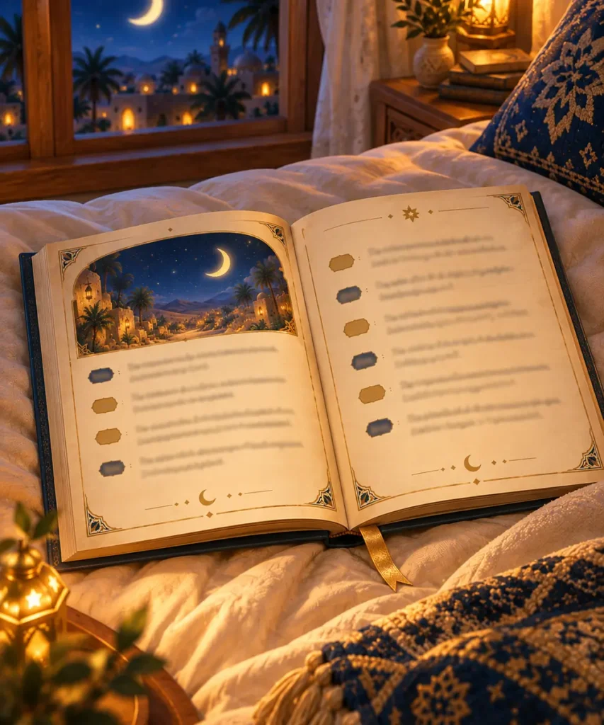 Seerah storytelling at bedtime with an open script