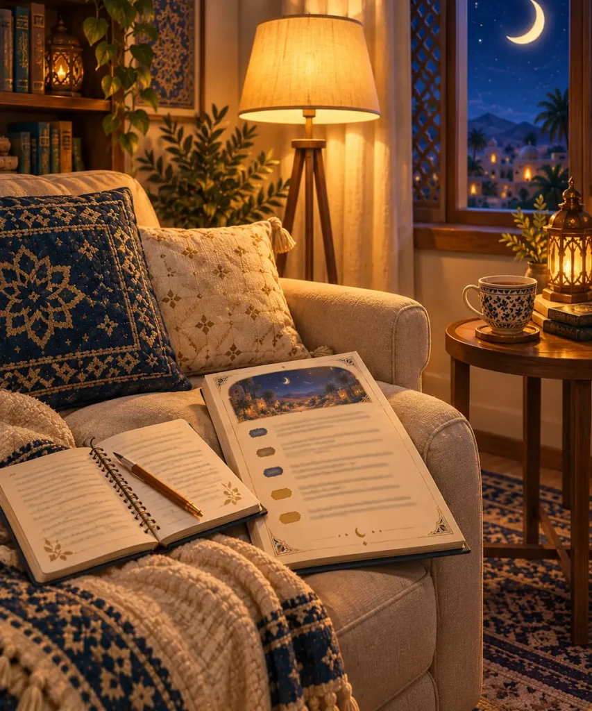 Parent practising a Seerah script before bedtime