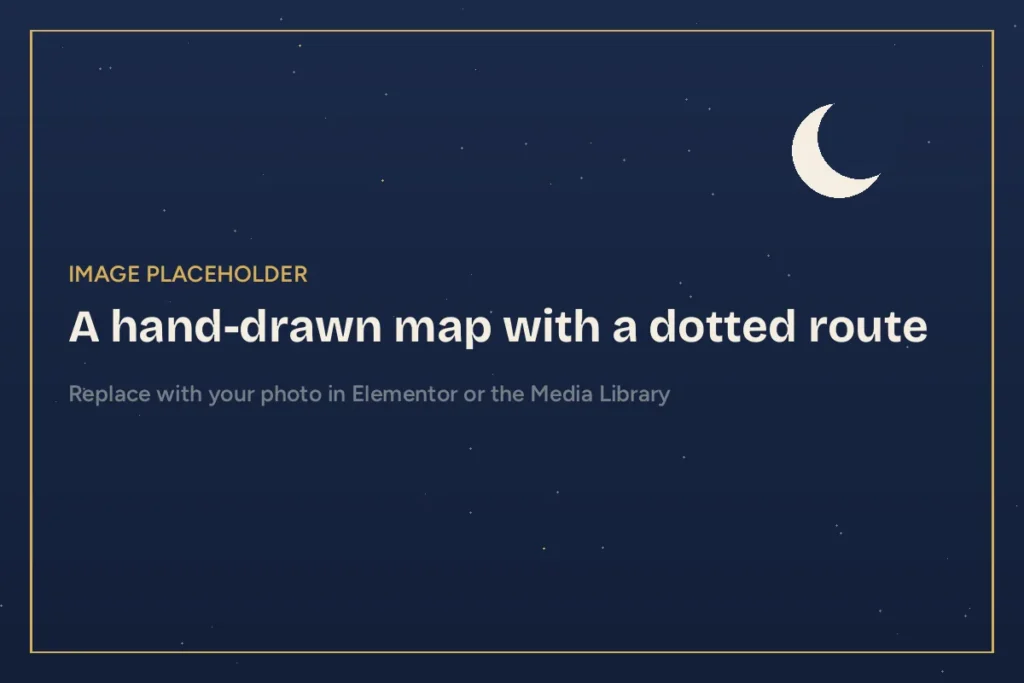 Hand-drawn map for a Hijrah journey activity